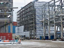 Motiva Joint Venture- Brewer, Maine- Staged and insulated 13 modules for Refinery expansion off Gulf of Texas