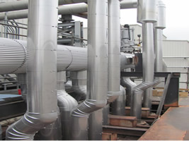 GE Energy, Newington, NH- insulated and lagged piping
